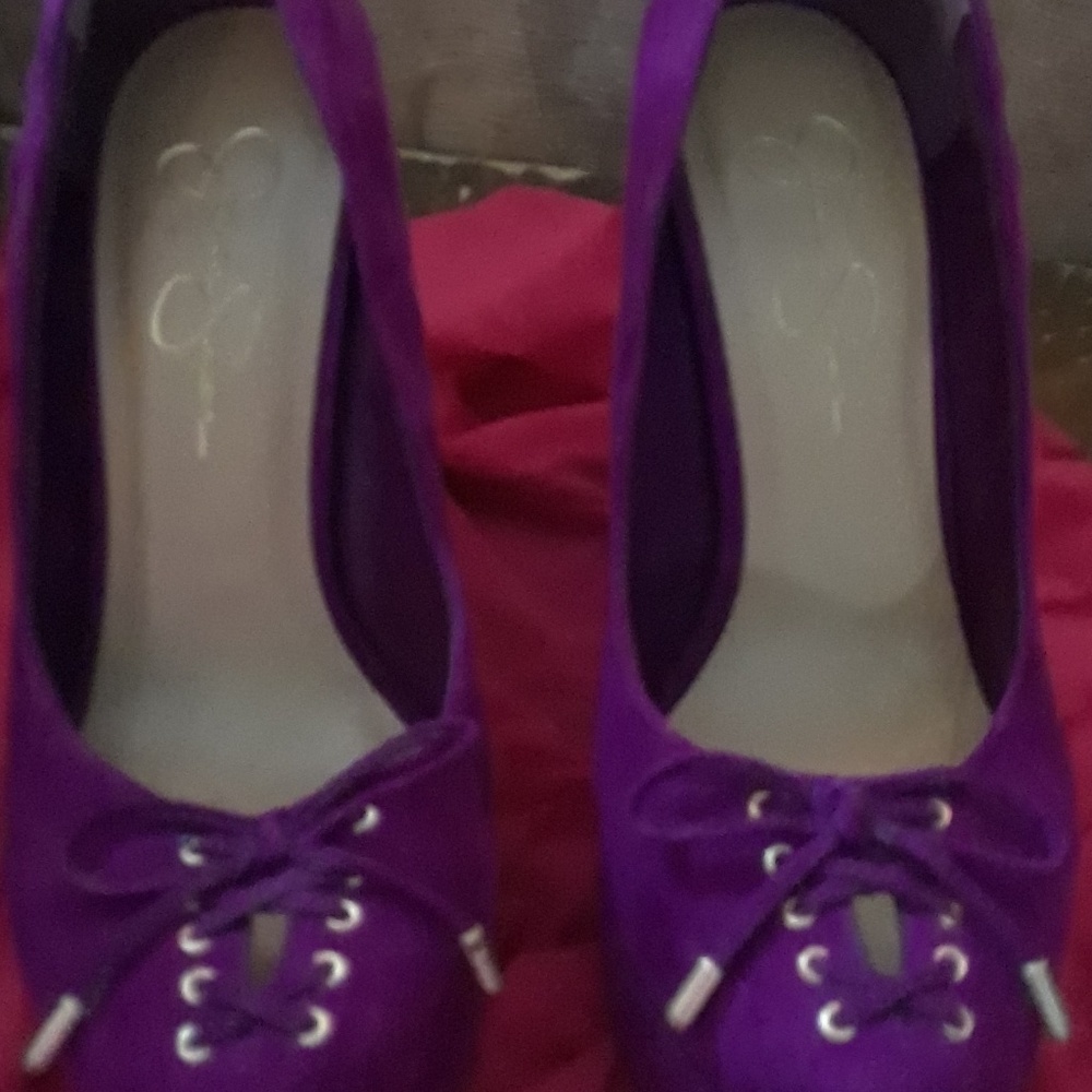 Fuschia Suede Pumps
